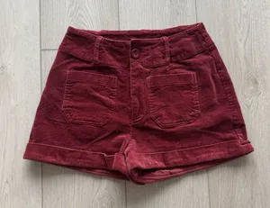 Maroon Corduroy Shorts Altar’d State women’s small thumbnail 1
