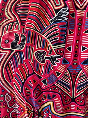 Mara Hoffman Tribal Mola Geometric Button Front Maxi Dress Size L thumbnail 3