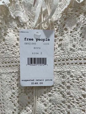 Free People White Crochet Tie-Front Mini Dress Size 2 thumbnail 5