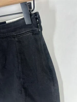 American Eagle High-Rise Black Denim Mini Skort Size 0 25W NWT thumbnail 4