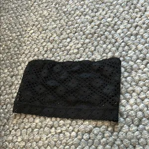 Aerie Black Crochet Bandeau‎ Top Size XS thumbnail 4