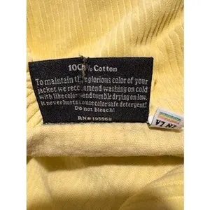 BIG BUD PRESS Corduroy‎ Sailor Jacket Medium Butter Yellow Button Up Boxy Retro thumbnail 8