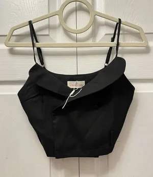 Beach Bunny NEW black‎ Crop Top Womens Xs thumbnail 1