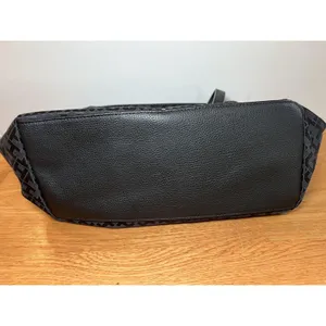 Tommy Hilfiger Satchel Womens Medium Black Monogram Top Handle Shoulder Purse thumbnail 6
