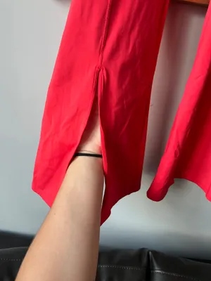 JoyLab Flare Leggings Split Textured Hem Bright Pink Medium thumbnail 3