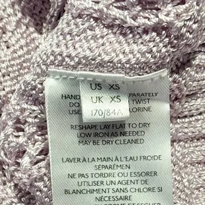Free People Cropped Sweater Vest Y2K Cottage Preppy Academia Pastel Purple XS thumbnail 3