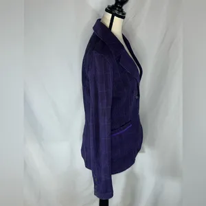 Smartthreads 1=1 Kansas State Wildcats Purple Plaid Knit Women’s Blazer Jacket thumbnail 8
