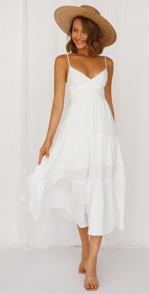 ✨Hello Molly Vintage Queen Maxi Sz Xl Dress White✨ thumbnail 1