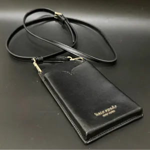 KATE SPADE NY Spencer Black Saffiano Leather Crossbody Phone Case thumbnail 3
