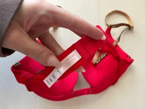 Y2k Victoria’s secret very sexy red push up bra with cheetah print details 32A thumbnail 6