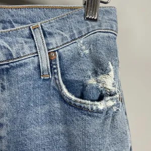 AGOLDE High Rise Straight Leg Distressed Jeans Light Wash Size 27‎ Button Fly thumbnail 9