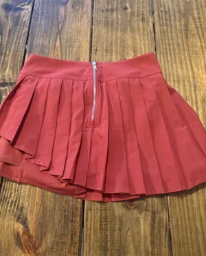 Pickletini Pleated Mini Skirt Red thumbnail 4