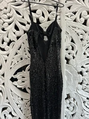 Windsor Black Sequin Gown thumbnail 5