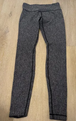 Lululemon Dark Gray Stretch Knit Leggings thumbnail 1
