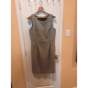 WHITE HOUSE BLACK MARKET black and white dress SZ 14 thumbnail 3