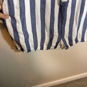 Pact The Harbour Organic Cotton Hemp Blend Romper Womens XL Blue White Stripes thumbnail 4