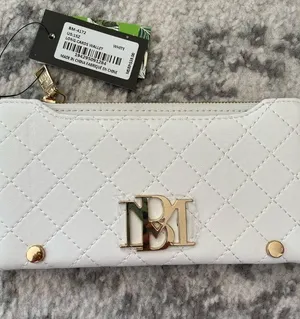 Badgley Mischka white slim quilted vegan long cards wallet NWT thumbnail 3