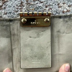 GUCCI Heart Leather Embossed 6 Key Holder Guccissima Beige Gold thumbnail 5