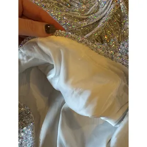 House Of CB‎ Skirt Women XS Silver Sequins Petunia Wrap Draped Mini Sexy Party thumbnail 8