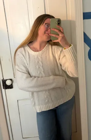 Banana republic white sweater thumbnail 1