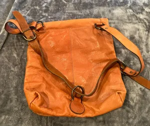 Orange Leather Shoulder Bag thumbnail 1