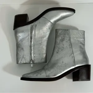 Madewell The Darcy Ankle‎ Boots Silver Size 7 thumbnail 4