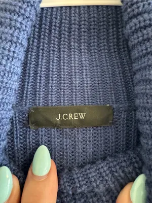 J crew Cozy Ribbed Navy Turtleneck Sweater thumbnail 3