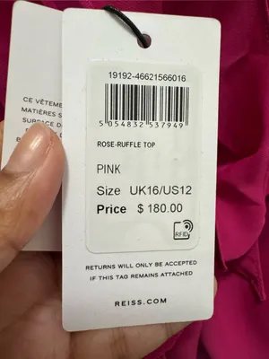 NWT Reiss Rose Ruffle Halter Top Size 12 thumbnail 7