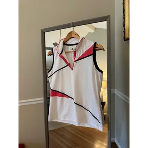 IZOD COOL FX MOVEMENT PULLOVER SLEEVELESS Snap NECK SHIRT TOP WOMEN thumbnail 2