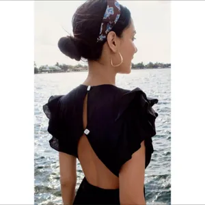 CHARLIE HOLIDAY Ruffled Cover-Up Midi Dress thumbnail 5