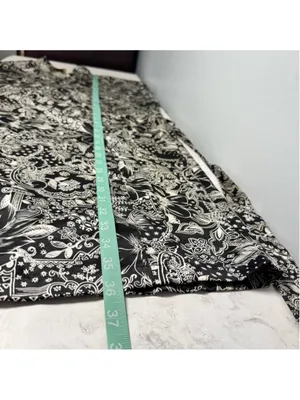 Vintage Victoria's Secret Gold Label Black White Floral Print Robe S thumbnail 6