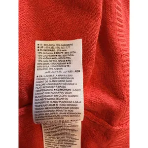 Banana Republic Red Silk‎ Cashmere Crew Neck Long Sleeve Sweater Women's L thumbnail 7
