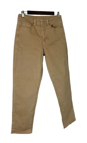 American Eagle Outfitters High Waist Straight Leg Jeans Size‎ 6R Tan thumbnail 1