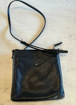 Kate Spade Black Leather Crossbody Polly Small Swing Pack Minimalist‎ Travel thumbnail 1