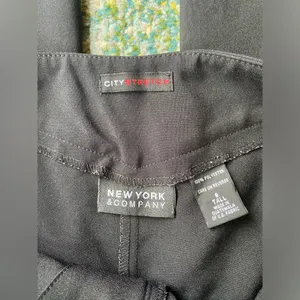 Krass&co Vintage Y2K NY&Co City Stretch black bootcut seamless dress pants, size 8 tall thumbnail 2