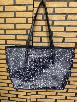 Michael Kors Purple And Black Star Print Tote Bag thumbnail 2