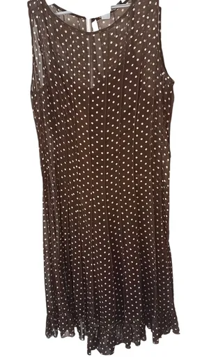 Jessica Howard Brown Polka Dot Sheer Dress Women's‎ 18W thumbnail 1