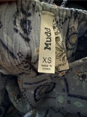 Mudd Light Blue Printed Maxi Dress with Ruffle Bodice thumbnail 4