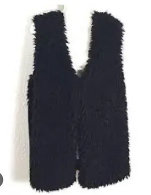 Tierra & Sky Sherpa black Long Vest Plus Size Woman 2XL thumbnail 3