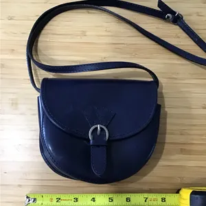 Made In Italy Crossbody Bag Handcrafted Italian Leather Handbag Blue thumbnail 1