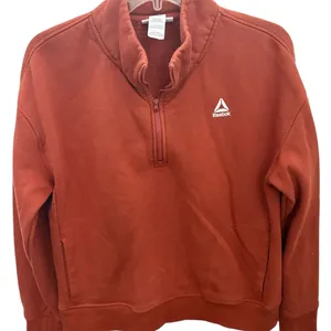 Reebok Women's Half-Zip Sweatshirt‎ Red Size S Casual Long Sleeve thumbnail 1