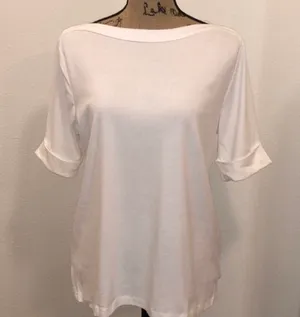 Karen Scott NWT  White Boat Neck Top *PRICE IS FIRM* thumbnail 1