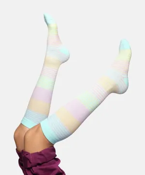NWT Nurse Yard Striped Compression Socks XL thumbnail 1