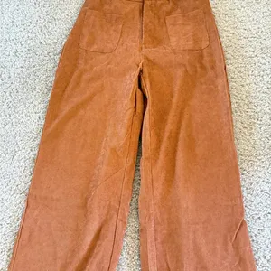Caramel Brown‎ Corduroy Pants Women's M High Waist Wide Leg new thumbnail 3
