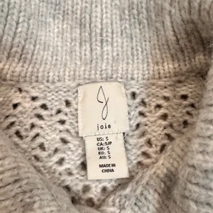 Joie Light Gray Cardigan Sweater Button‎ Front Loose Knit S Small thumbnail 3