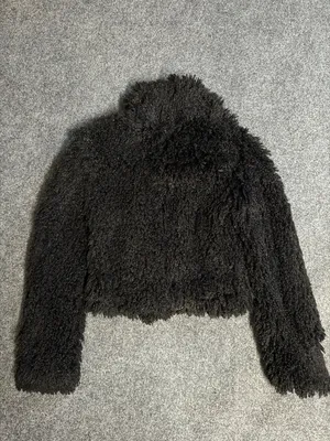 Bar III Black faux fur jacket thumbnail 3