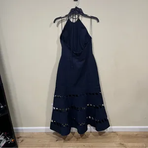 NWT Alexis JANESSA DRESS size medium navy blue A-Line women’s thumbnail 9