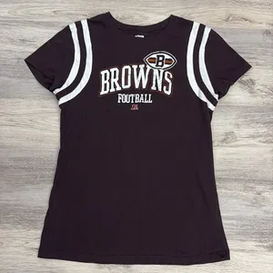 NFL Team Apparel Brown & White Cleveland Browns Football Women's Tee Size Medium thumbnail 2