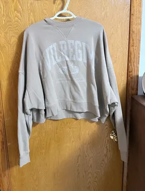 Relaxed Cropped Crewneck Sweatshirt thumbnail 1