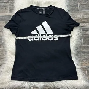 Adidas Black and White Logo Short Sleeve T-Shirt thumbnail 4